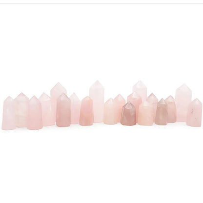 Prisme quartz rose Madagascar A - 55 - 80mm - La Boite à Cailloux