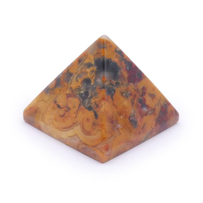 Pyramide agate crazy lace Mexique A (base 30mm) - La Boite à Cailloux