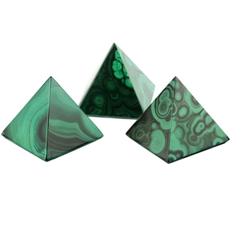 Pyramide malachite Congo A (base 30mm) - La Boite à Cailloux