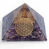 Pyramide orgonite améthyste fleur de vie (70mm) - La Boite à Cailloux