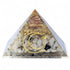 Pyramide orgonite pierre de lune symbole lunaire (75mm) - La Boite à Cailloux