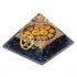 Pyramide orgonite Tourmaline noire Om (70mm) - La Boite à Cailloux