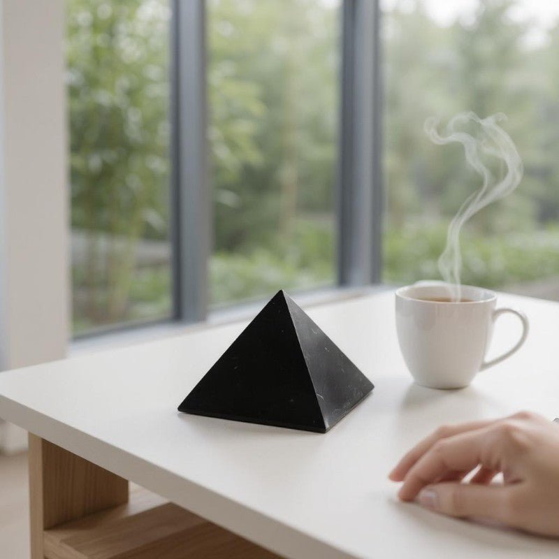 Pyramide shungite Russie AA (70mm) - La Boite à Cailloux