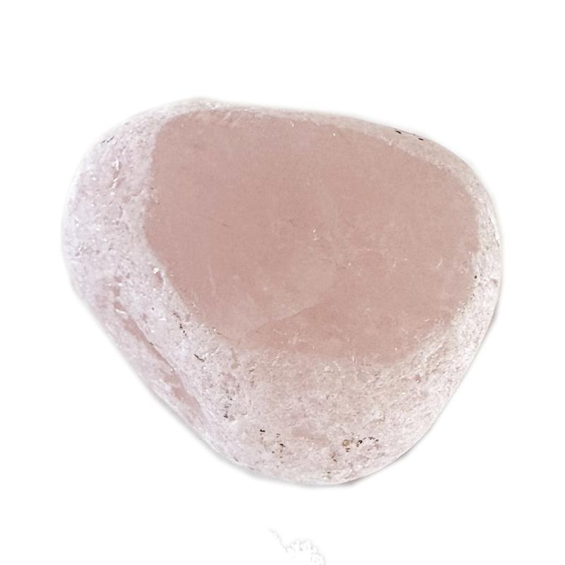 Quartz rose Brésil Emma Egg polie sur une face - La Boite à Cailloux