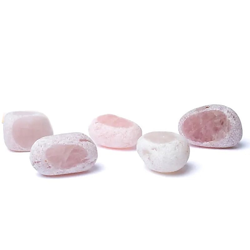 Quartz rose Brésil Emma Egg polie sur une face - La Boite à Cailloux