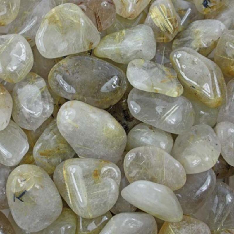 Quartz rutile Brésil A+ (pierre roulée) - La Boite à Cailloux
