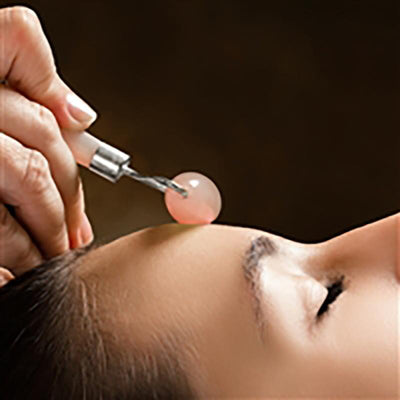 Rouleau de massage "CHI" quartz rose Brésil A