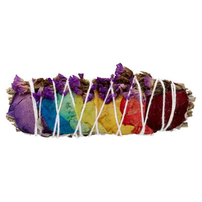 Sauge blanche 7 Chakra pétales de roses 100mm - La Boite à Cailloux