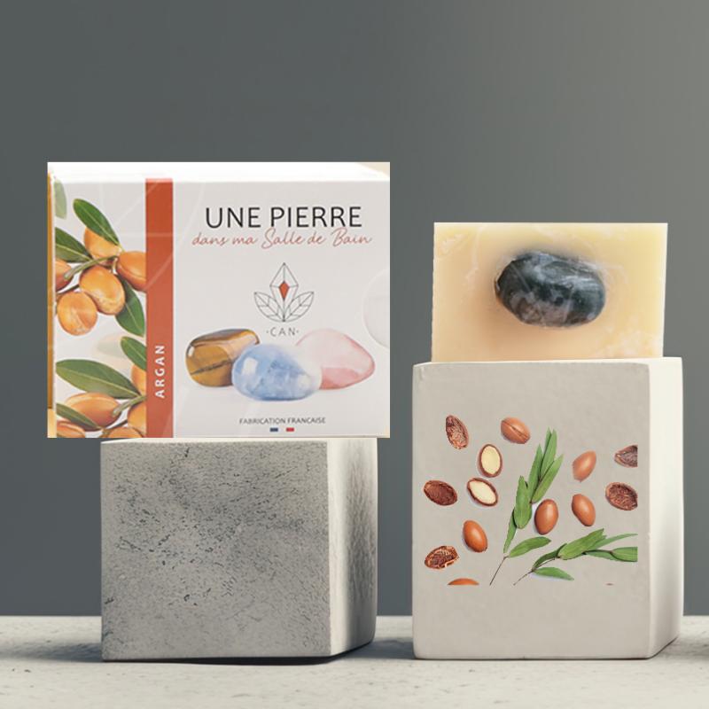 Savon Argan pierre naturelle - La Boite à Cailloux