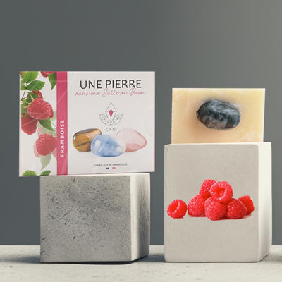 Raspberry soap natural stone
