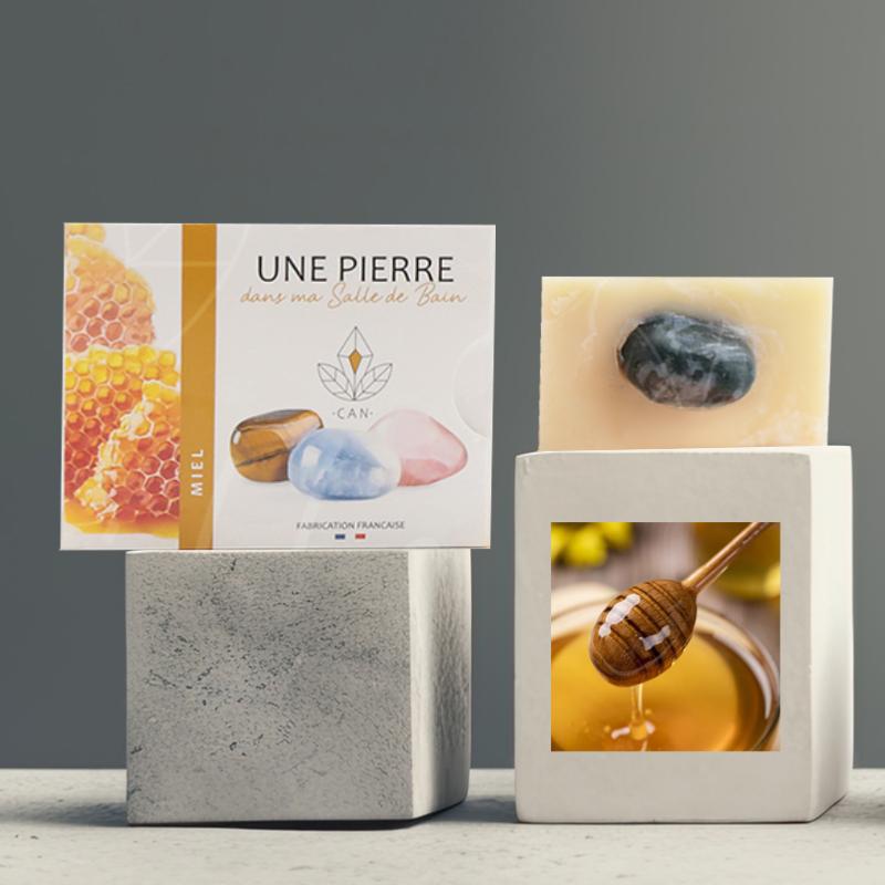 Savon Miel pierre naturelle - La Boite à Cailloux