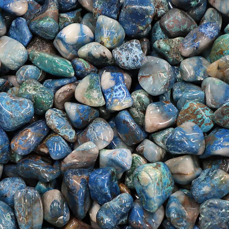 Shattuckite (Quantum Quattro) Namibie A (pierres roulées) - La Boite à Cailloux