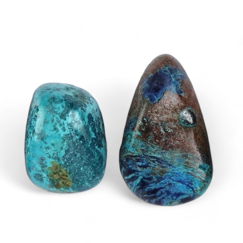 Shattuckite (Quantum Quattro) Namibie A (pierres roulées) - La Boite à Cailloux