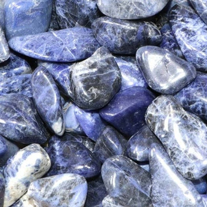 Sodalite Brésil A (pierre roulée) - La Boite à Cailloux