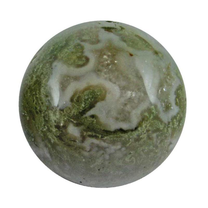 Sphère agate mousse Brésil A - 30mm - La Boite à Cailloux