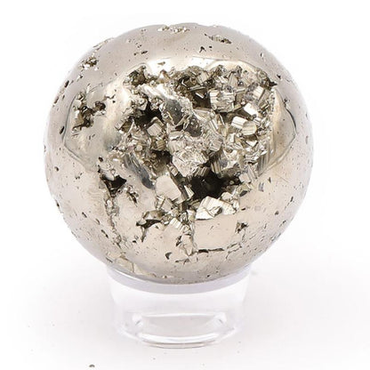 Sphère de pyrite brute Pérou AA - 50 - 60mm - La Boite à Cailloux