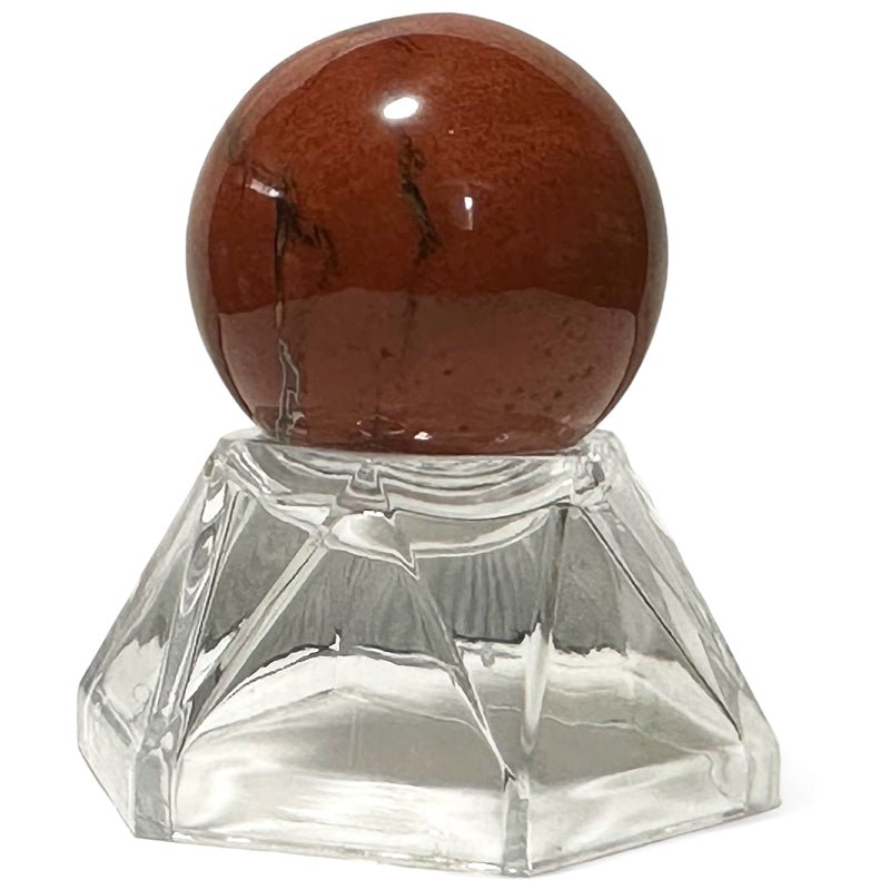 Sphère jaspe rouge Afrique du Sud A - 30mm - La Boite à Cailloux