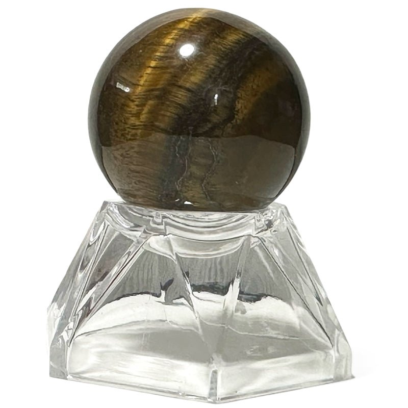 Sphère oeil de tigre Afrique du Sud A - 30mm - La Boite à Cailloux