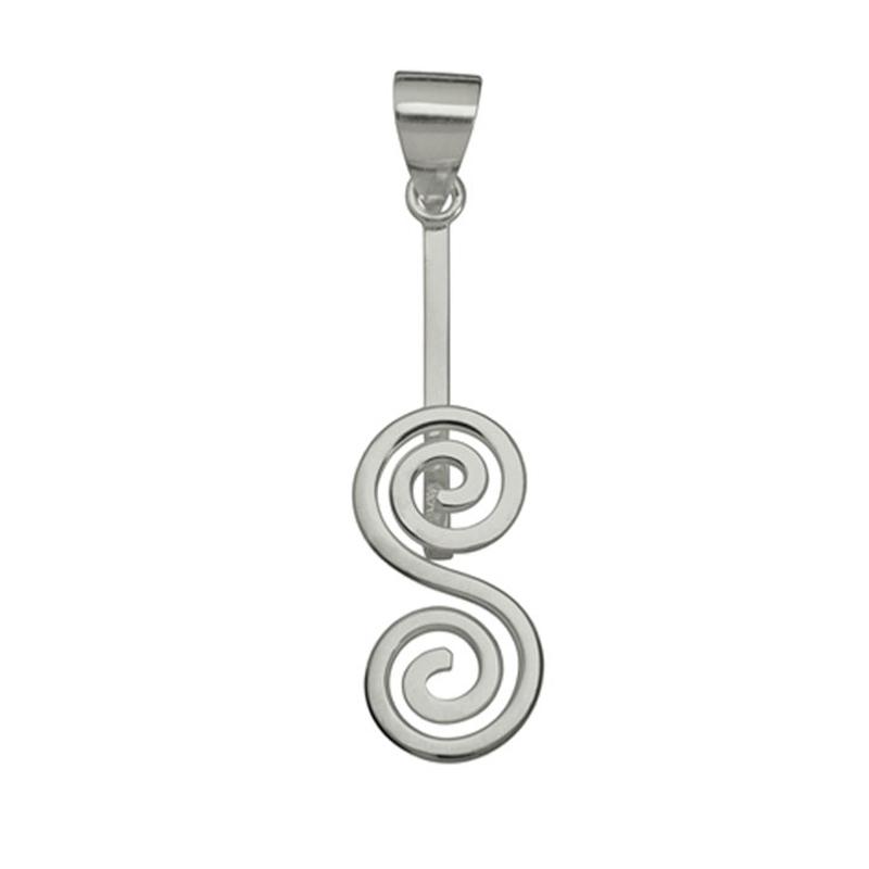 Support argent 925 pour donuts 3 et 4cm "double spirale - La Boite à Cailloux