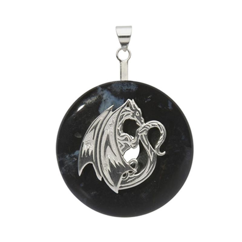 Support argent 925 pour donuts 3cm et 4cm "dragon - La Boite à Cailloux