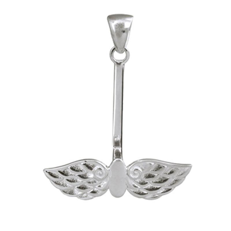 Support argent 925 pour donuts de 3 et 4cm "Ailes de Pegasus - La Boite à Cailloux