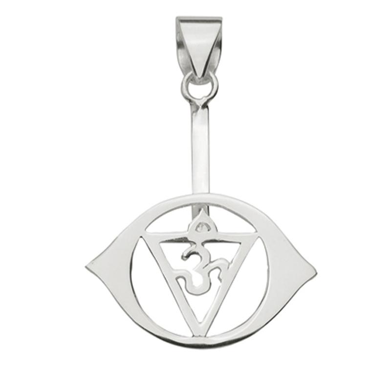 Support argent 925 pour donuts de 3 et 4cm "Chakra du front - La Boite à Cailloux