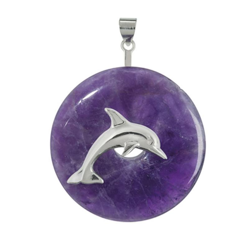 Support argent 925 pour donuts de 3 et 4cm "dauphin - La Boite à Cailloux