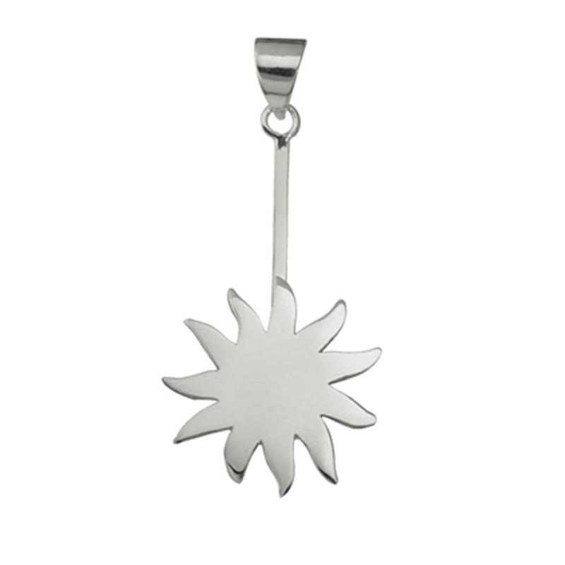 Support argent 925 pour donuts de 3 et 4cm "Soleil - La Boite à Cailloux