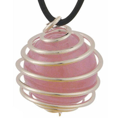 Support spirale argenté pour pierres roulées