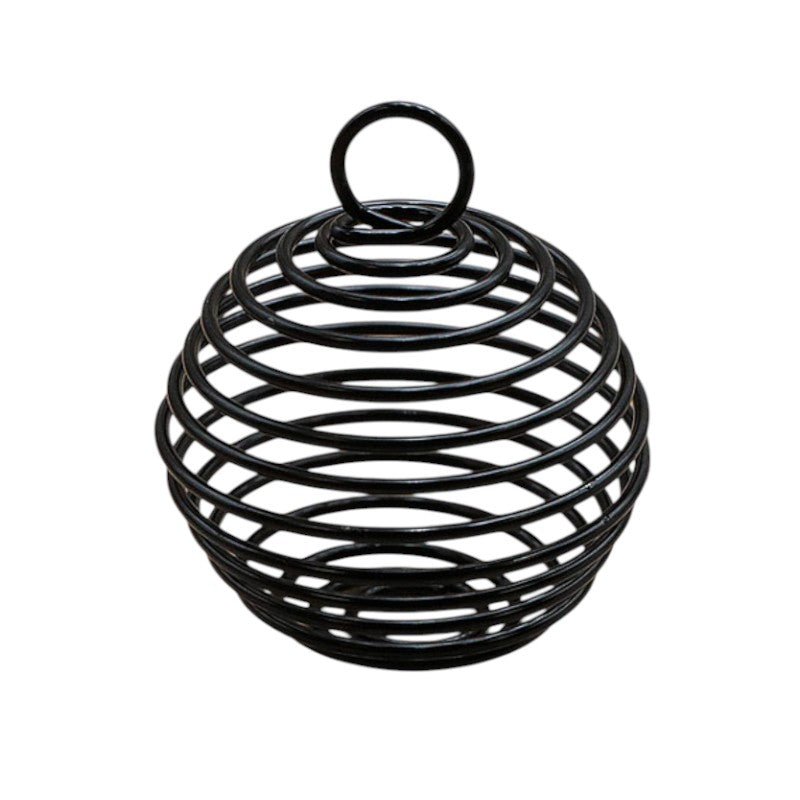 Support spirale noire pour pierres roulées - La Boite à Cailloux
