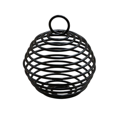 Support spirale noire pour pierres roulées - La Boite à Cailloux