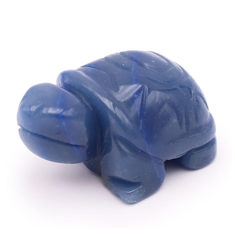 Tortue aventurine bleue Brésil A 50mm - La Boite à Cailloux