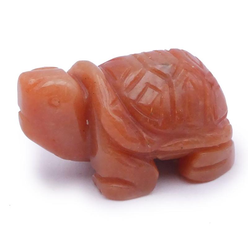 Tortue aventurine orange Brésil A 50mm - La Boite à Cailloux