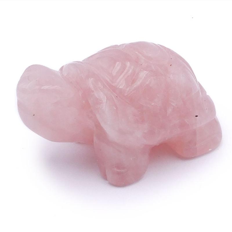 Tortue quartz rose Brésil A 50mm - La Boite à Cailloux