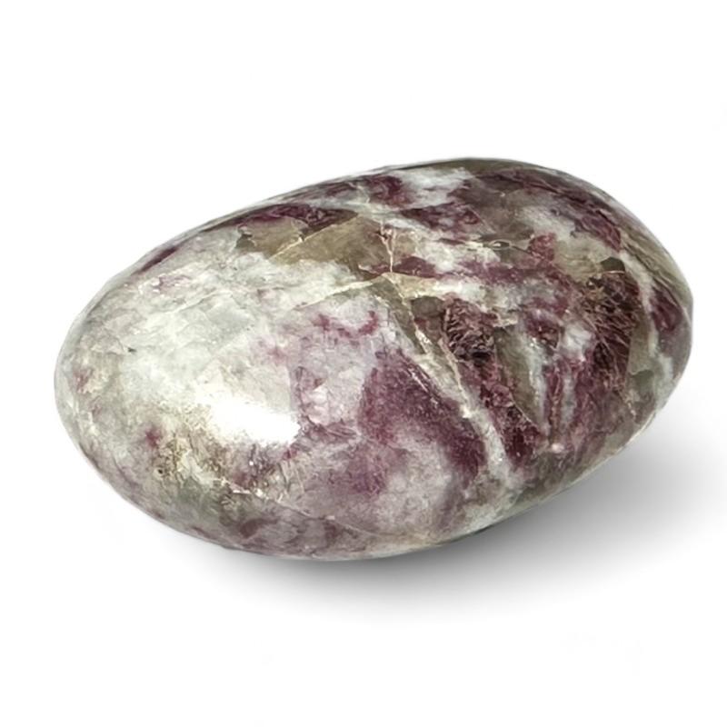 Tourmaline rose (rubélite) sur quartz Madagascar A (Galet XL) - La Boite à Cailloux
