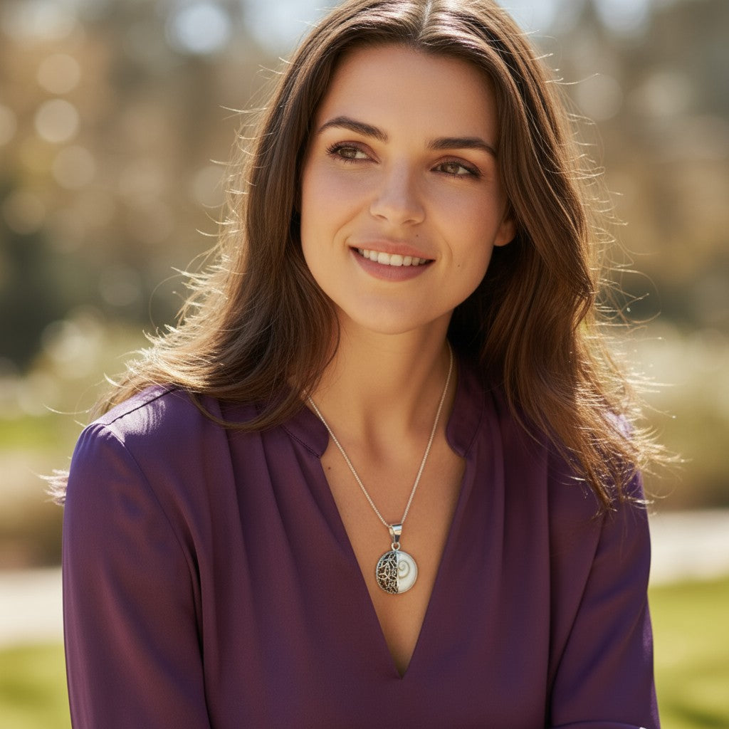 925 silver Eye of Saint Lucia pendant (diamond)